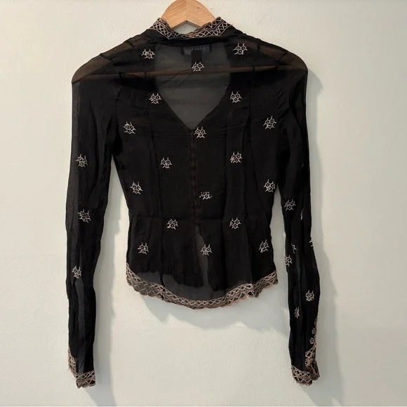 Laundry by Shelli Segal Vintage Sheer Top ASO Lorelai Gilmore - Picture 2 of 10